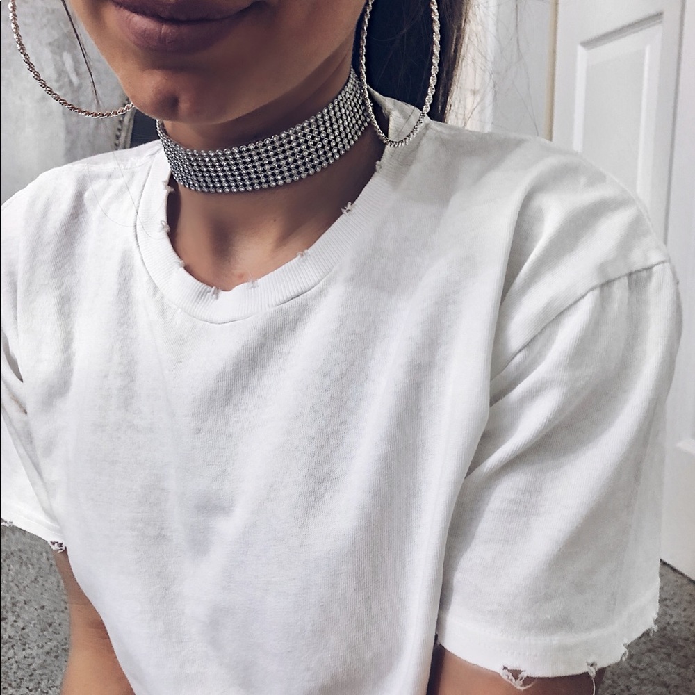 ⭐️SALE!!! ⭐️TopShop Distressed White Tee